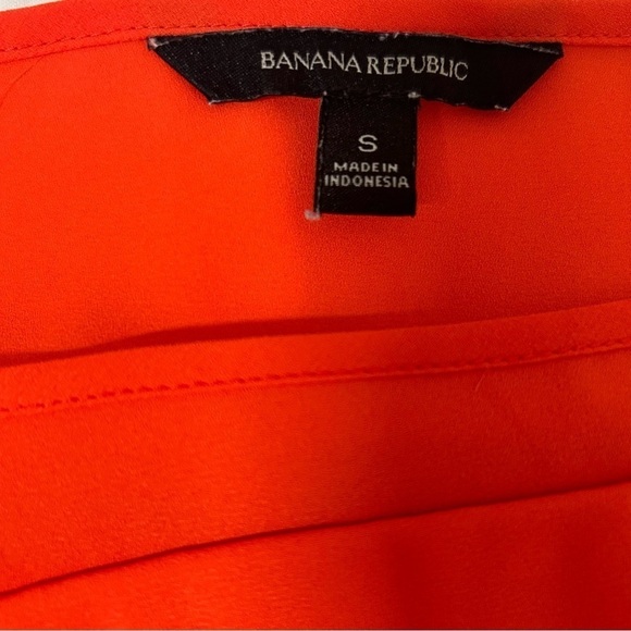 Banana Republic Orange Capsleeve Blouse, Small - Picture 3 of 4
